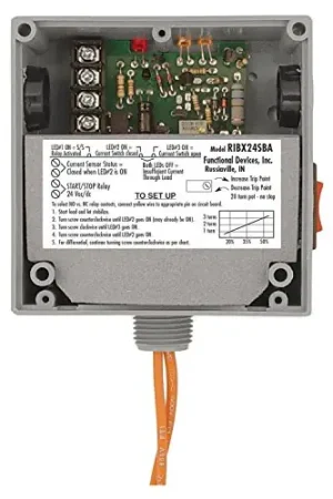 Functional Devices RIBX24SBA Current Sensor, Relay, and Override with Adjustable Sensing Price Cut