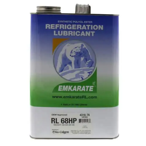 High Quality Nu-Calgon 4316-76 Emkarate RL68HP Refrigeration Oil 1 Gallon 300 SUS Viscosity