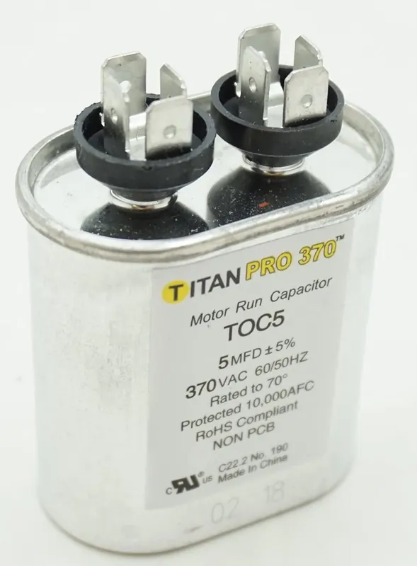 Exclusive Offer Packard TOC5 Motor Run Capacitor 5 MFD 370V Oval