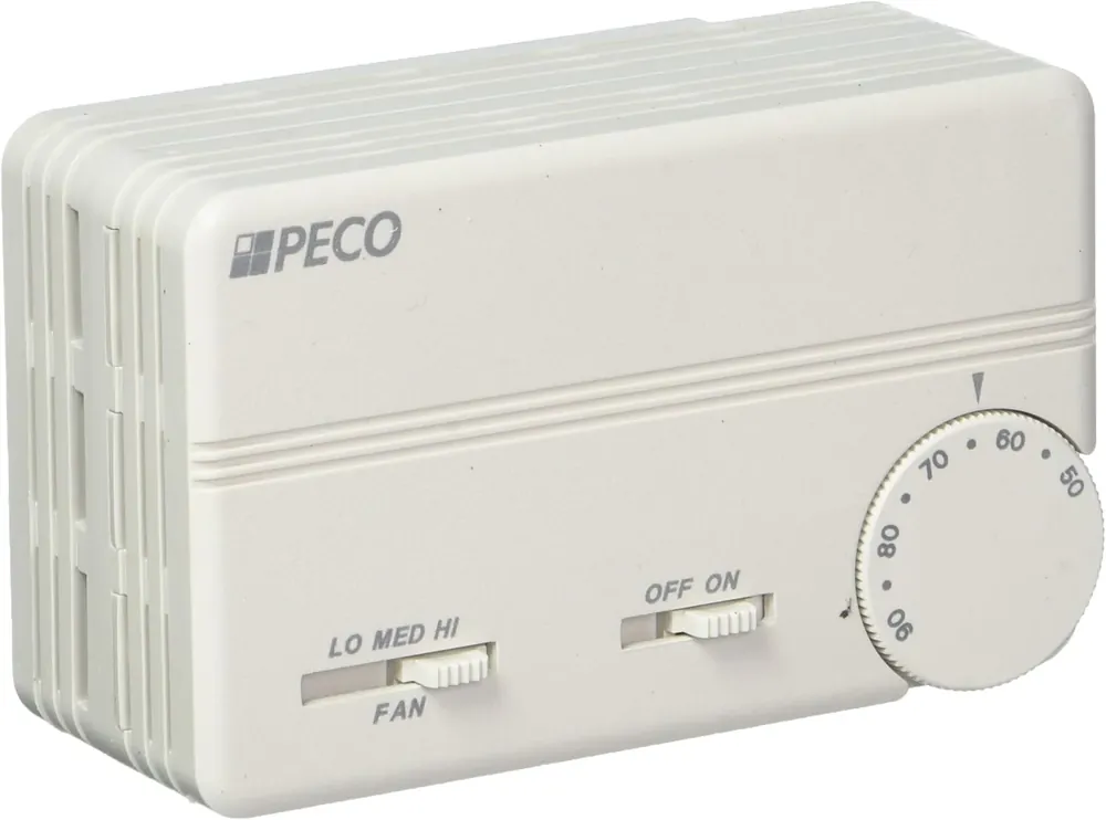 Today Only PECO TB155-048 Programmable Thermostat for Fan Coil 3 Speed White Replacement TB155-048