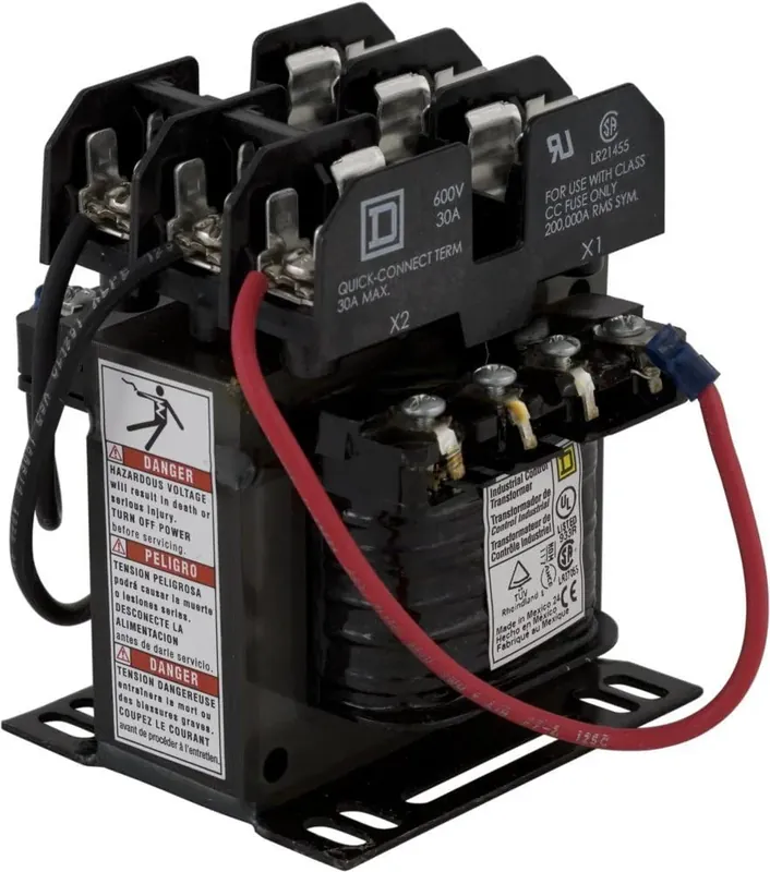 Square D 9070TF100D1 Control Transformer 240VAC, 480VAC to 120VAC 100VA Luxury