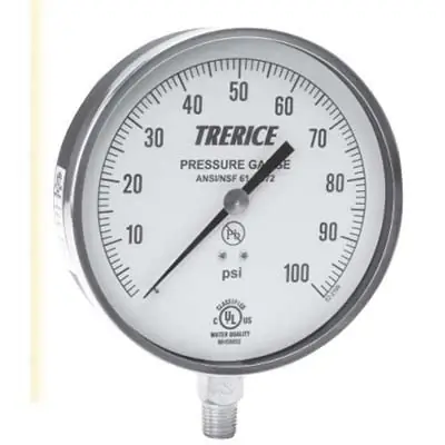 Instant Buy Trerice 600CB4502LA110 Pressure Gauge 0-100 psi 4-1/2 in Dial