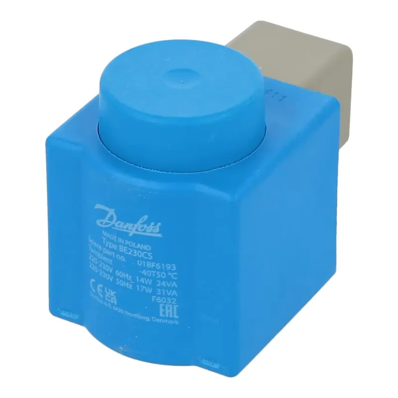 Danfoss 018F6193 Solenoid Valve Coil 230V 10W Authentic