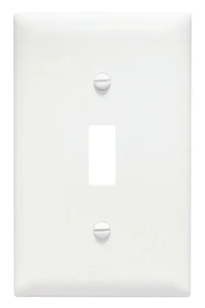 Pass & Seymour TP1W 1-Gang Toggle Switch Wall Plate White Express Delivery