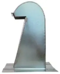 The Metal Shop GRV-6XT - Barrel Tile Roof Vent 6 Inch Galvanized Extra Tall with Screen GRV-6XT Low Price