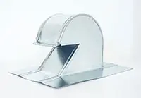 Deal The Metal Shop GRV-4D - Shingle/Flat Roof Vent 4 Inch Galvanized with Damper GRV-4D