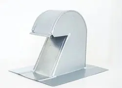 The Metal Shop GRV-4T - Tall Flat Tile Roof Vent 4 Inch Galvanized with Screen GRV-4T Final Sale