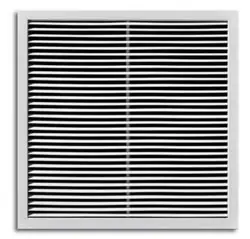 Truaire 24" x 24" Fixed Bar T-Bar Lay-In Return Air Grille with R6 Back Top Rated