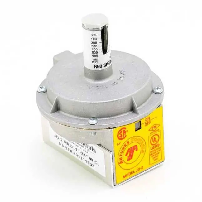 Certified ANTUNES JD-2-RED Pressure Switch 0.1 to 24 inches W.C. Replacement JD-2
