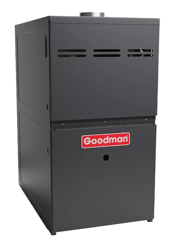 Express Delivery Goodman GMH80804BX Gas Furnace, Two-Stage Burner/Multi-Speed Blower, Upflow/Horizontal Low NOx - 80,000 BTU