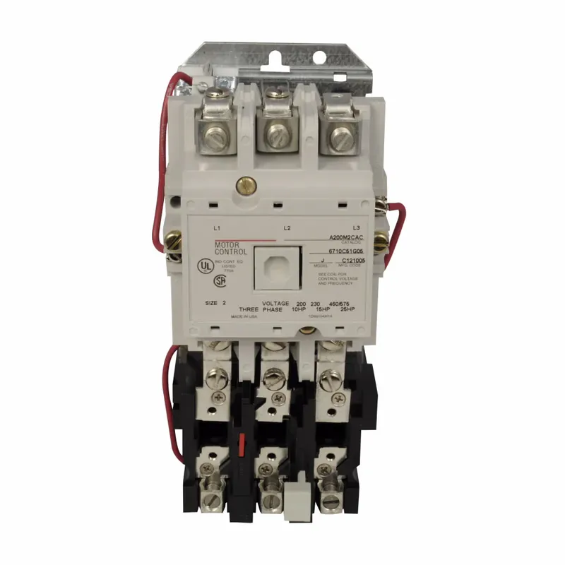 Premium Eaton A200M2CAC Motor Control Starter 45 Amp 3-Pole 25 Hp 480/600 Volt Non-Reversing NEMA Size 2
