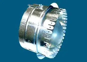 Grab Now M&M Manufacturing 507D9 Ductboard Starting Collar with Quadrant Damper 9 Inches