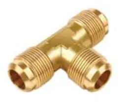Final Sale JB Industries T2-10 Brass Flare Tee 5/8 SAE Male Connections Package of Two