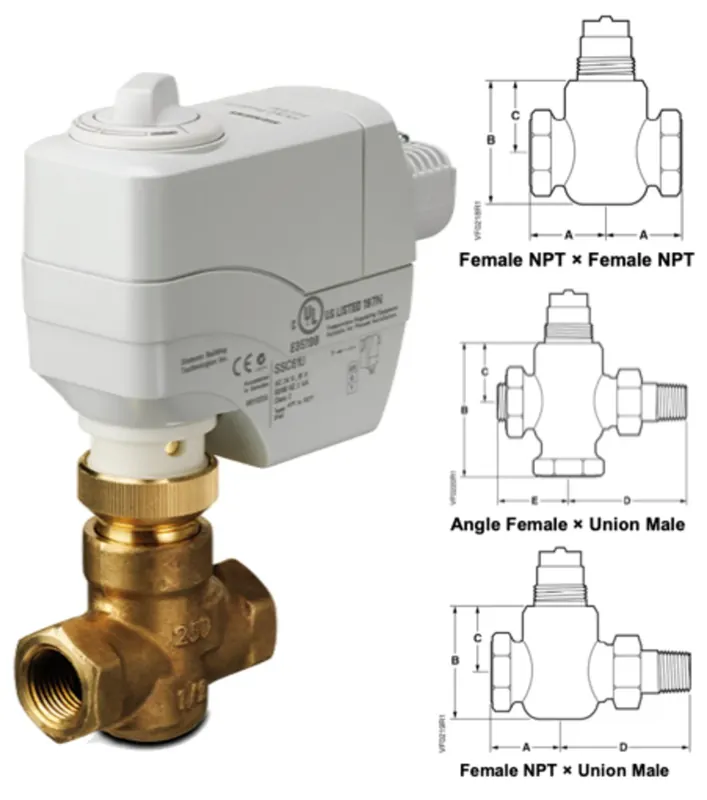 SIEMENS 261-02056 MT Series 2-Way N.O. SS Valve Actuator Assembly, 24Vac, 2.5 Cv Super Sale