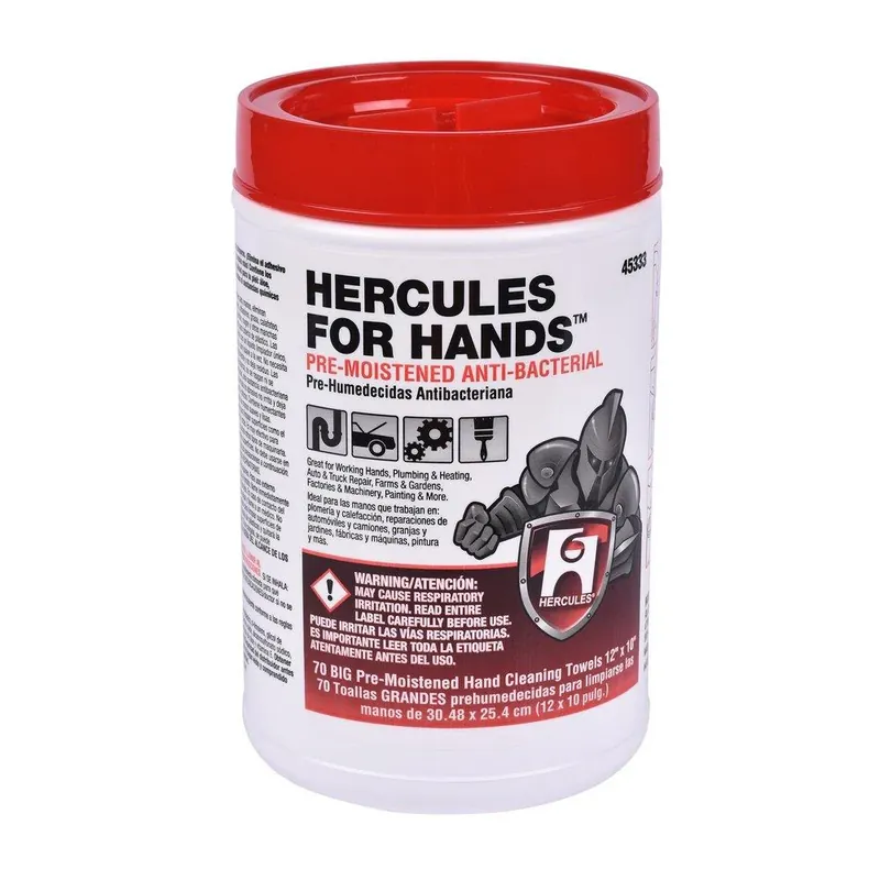 Mega Sale Hercules 45333 Hercules for Hands Pre-Moistened Hand Cleaning Towels 12 x 10 Dispenser Tub of 70 Towels
