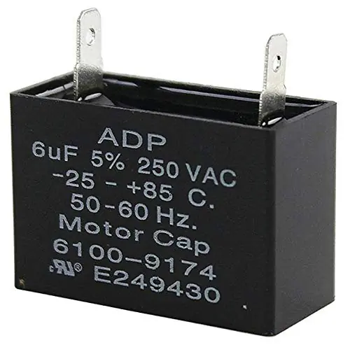Carrier 6100-9174 Oil Pump Capacitor 6mfd 250V Single Pack Certified