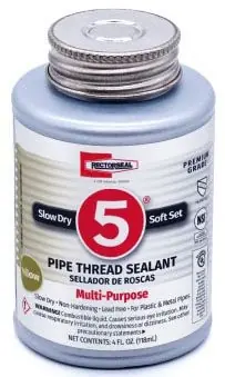 RectorSeal 25631 No. 5 Pipe Thread Sealant 1/4 Pint Yellow Time-Limited