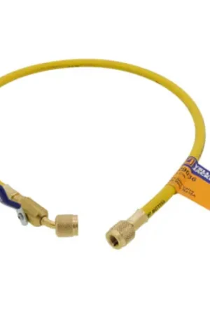 Fast Shipping Ritchie 29036 Yellow Jacket PLUS II Charging Hose With Compact Ball Valve End 1/4 in. 36 in. Long