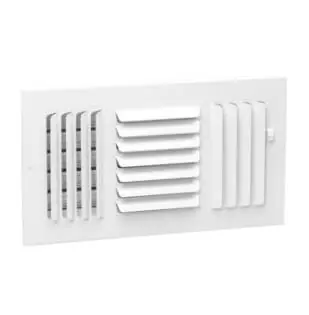 Bargain Hart & Cooley 10292 - 8 X 4 Aluminum Ceiling/Sidewall Curved Blade Three Way Register
