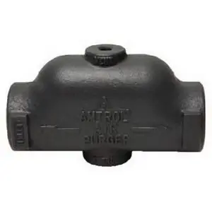 Authentic Amtrol 443 In-Line Air Purger 1 Inch NPT 125 psi Cast Iron 1/8 Inch NPT Vent Tapping