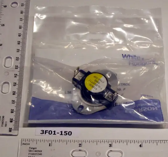 White-Rodgers 3F01-150 Snap Disc Fan Controls Automatic Reset 150 Degrees F Close on Rise Luxury