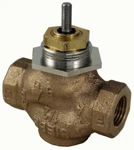 Schneider Electric VB-7213-0-4-10 Series Vb-7000 Two-Way Globe Valve Body, Npt Threaded Straight Pipe End Connection, Stem Up Open, Brass Plug, 1-1/2 Port Size Clearance