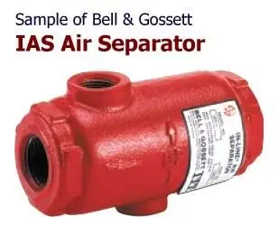 Bell & Gossett 112100 IAS 3 Inch Air Separator High Flow Capacity Limited Time