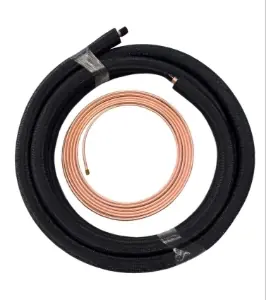 Same Day Shipping JMF Copper 35ft Line Set, 3/8 Inch Liquid Line, 7/8 Inch Suction Line, 1/2 Inch EZ-Pull Insulation (38X78X12-35EZ)