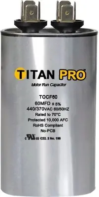 Packard TRCFD3075 Dual Rated Motor Run Capacitor Round MFD 30/7.5 Volts 440/370 Professional Grade