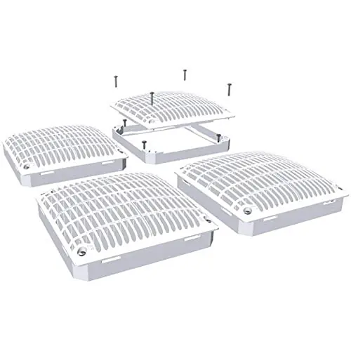Hayward WGX1033BLV2 18-Inch White Low Velocity Square Drain Cover with Inner Frame Low Price