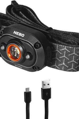 Budget Nebo NEB-HLP-0011 MYCRO USB 400 Lumen Rechargeable LED Headlamp & Cap Light