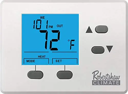 Robertshaw RS1010 24V Millivolt Digital Cooling Only Programmable Single Stage Battery Powered Thermostat Holiday Sale