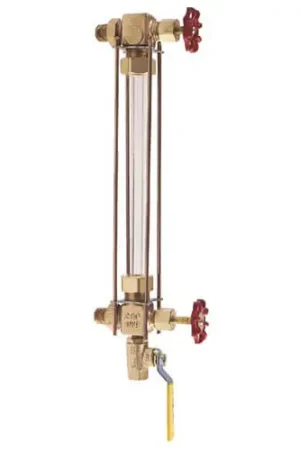 Secure Checkout Apollo Valves 24-351-00 1/2 Inch Bronze Liquid Level Gauge w/ 12 Inch Glass & Rod