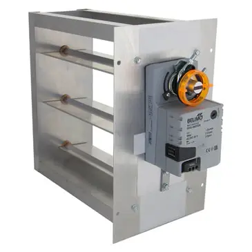 Io Hvac Controls CD-2612-BM 26 x 12 Carrier/Bryant Rectangular Zone Damper with Belimo 3 Wire Actuator Must Have