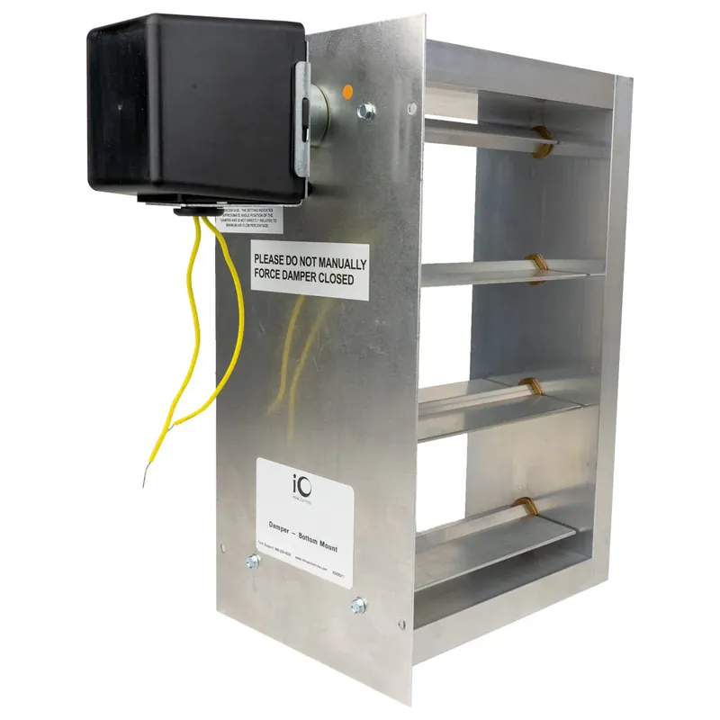 Low Price iO HVAC Controls HD-3624-BM Zone Damper 36x24 Rectangular Two-Position - 2 Wire Actuator - Bottom Mount