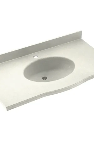 Swan Surfaces EV1B2249.018 Europa Vanity Top 49x22 Bisque Center Bowl Luxury