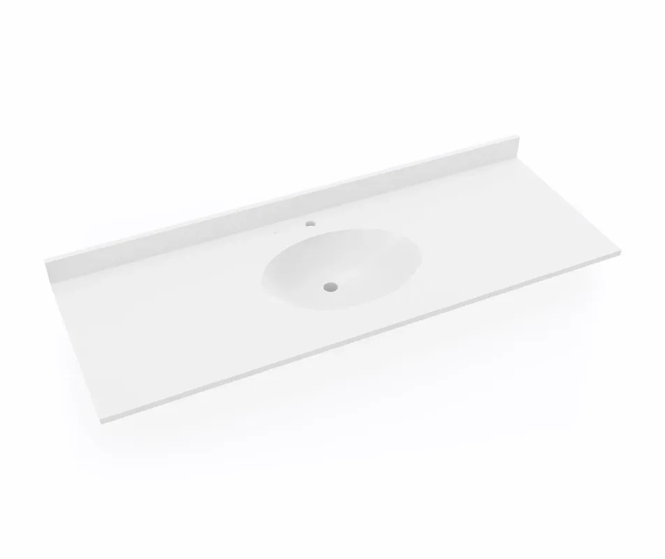 Swan Surfaces CH1B2261.010 Chesapeake Vanity Top 61x22 White Center Bowl Reduced Price