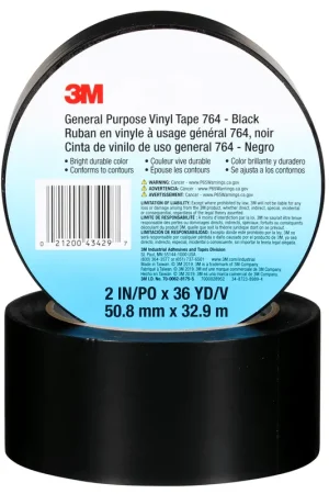 Bargain 3M 7000028962 General Purpose Vinyl Tape Rubber Adhesive 2 in x 36 yd