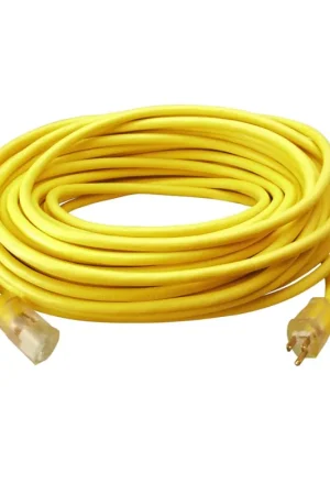 Professional Grade Southwire 2589SW0002 Outdoor Extension Cord 100-Foot 12/3 SJTW Yellow