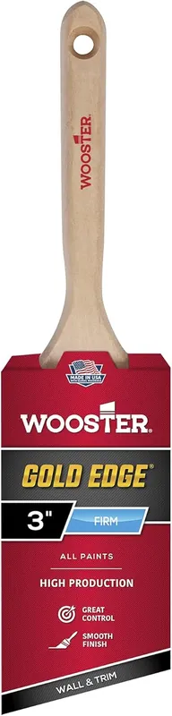Premium Wooster 5231-3 Series 5231 3 Inch Gold Edge Angle Brush