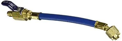 Authentic Yellow Jacket 25202 FlexFlow Charging Hose 1/4 Inch Blue 9 Inch Length 800 PSI