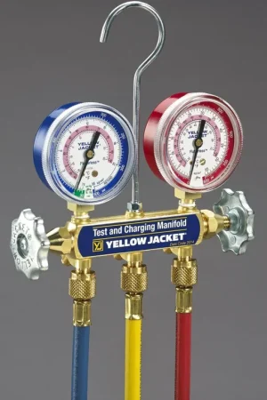 Latest Yellow Jacket 41709 R-410A 2-Valve Refrigeration Charging Manifold with 60 Inch PLUS II Hose