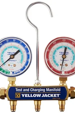 Yellow Jacket 41312 Manifold Only with 2-1/2 Steel Case Gauges psi R-134A/404A/507 Place Order