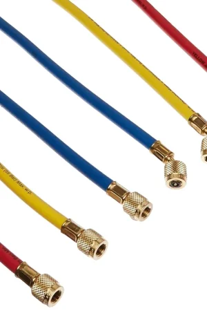 Yellow Jacket 21986 Plus II Hose Standard 1/4 Flare Fittings 72 Red/Yellow/Blue (Pack of 3) Best Choice