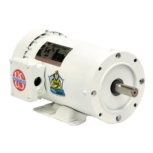 Special Discount US-Nidec WD1C1JC White Epoxy Washdown Motor 1HP 115/208-230V