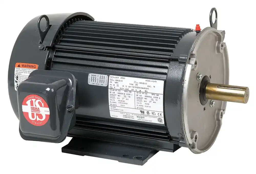 Top Rated US Motors U3P2DC General Purpose Motor 3 HP 3-Phase 1800 RPM 182TC Frame 208-230/460V AC