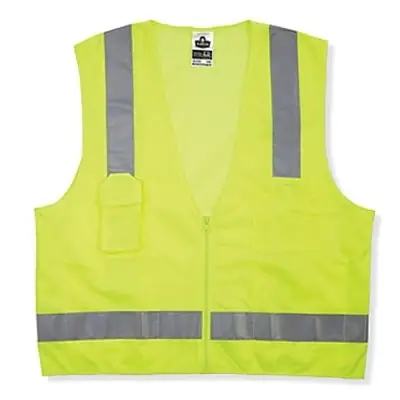 Low Price Ergodyne 24025 GloWear 8249Z Class 2 Economy Surveyors Vest L/XL Lime