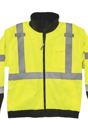 Ergodyne 24476 8379 2XL Lime Type R Class 3 Fleece Lined Bomber Jacket Buy Today