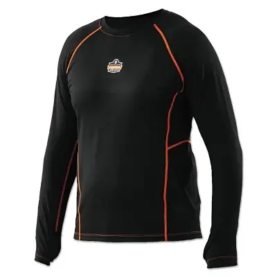 Ergodyne 40203 N-Ferno Thermal Base Layer Long Sleeve Shirt Black Medium Secure Checkout