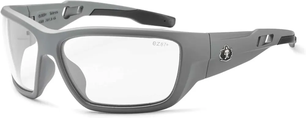 Ergodyne 57103 Baldr Anti-Fog Clear Lens Matte Gray Safety Glasses Trusted Brand